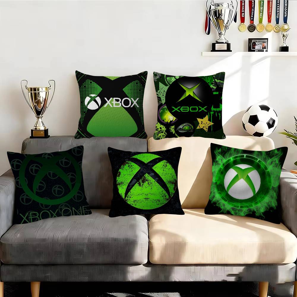 Gaming Accessories Shop - Gaming-Zubehör, doppelseitig bedrucktes, dekoratives X-Box-Kissen aus