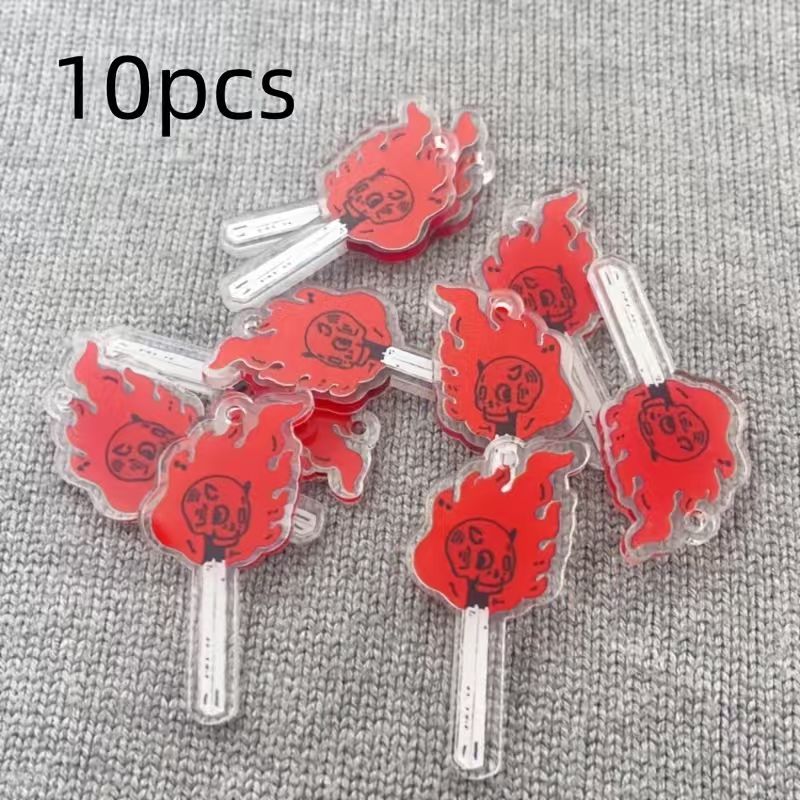 Gaming Accessories Gifts - 10 Stück Acryl-Totenkopf-Anhänger, DIY-Schmuckherstellung, Ohrringe, Halskette,