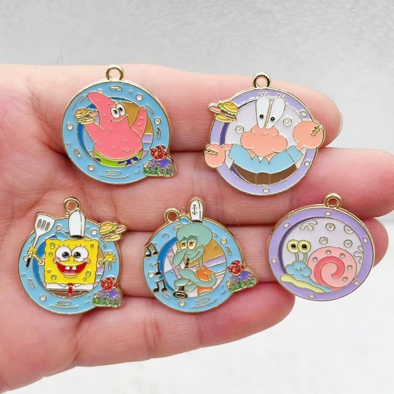 Gaming Accessories Gifts - 10 Stück Cartoon-Anime-Legierungs-Öltropfen-Anhänger, DIY-Zubehör Schlüsselanhänger Taschenanhänger
