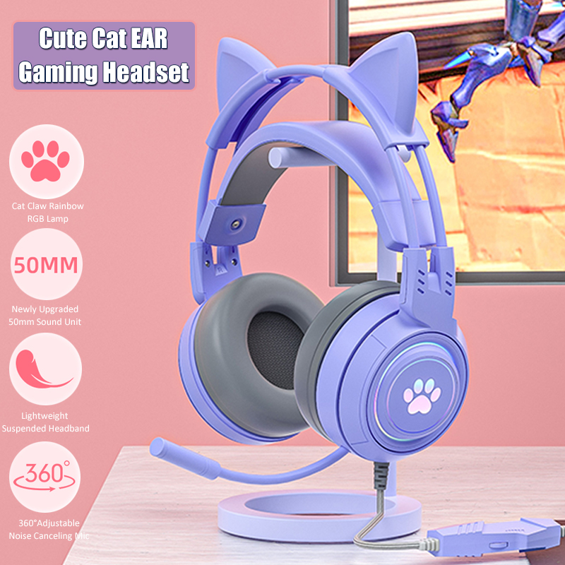 Gaming Accessories Kids - Niedliche Katzen ohr Gaming-Kopfhörer mit Mikrofon