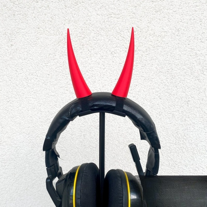 Gaming Accessories Headset - Rote Teufelshörner Kopfhörer-Zubehör für Gaming, Cosplay,