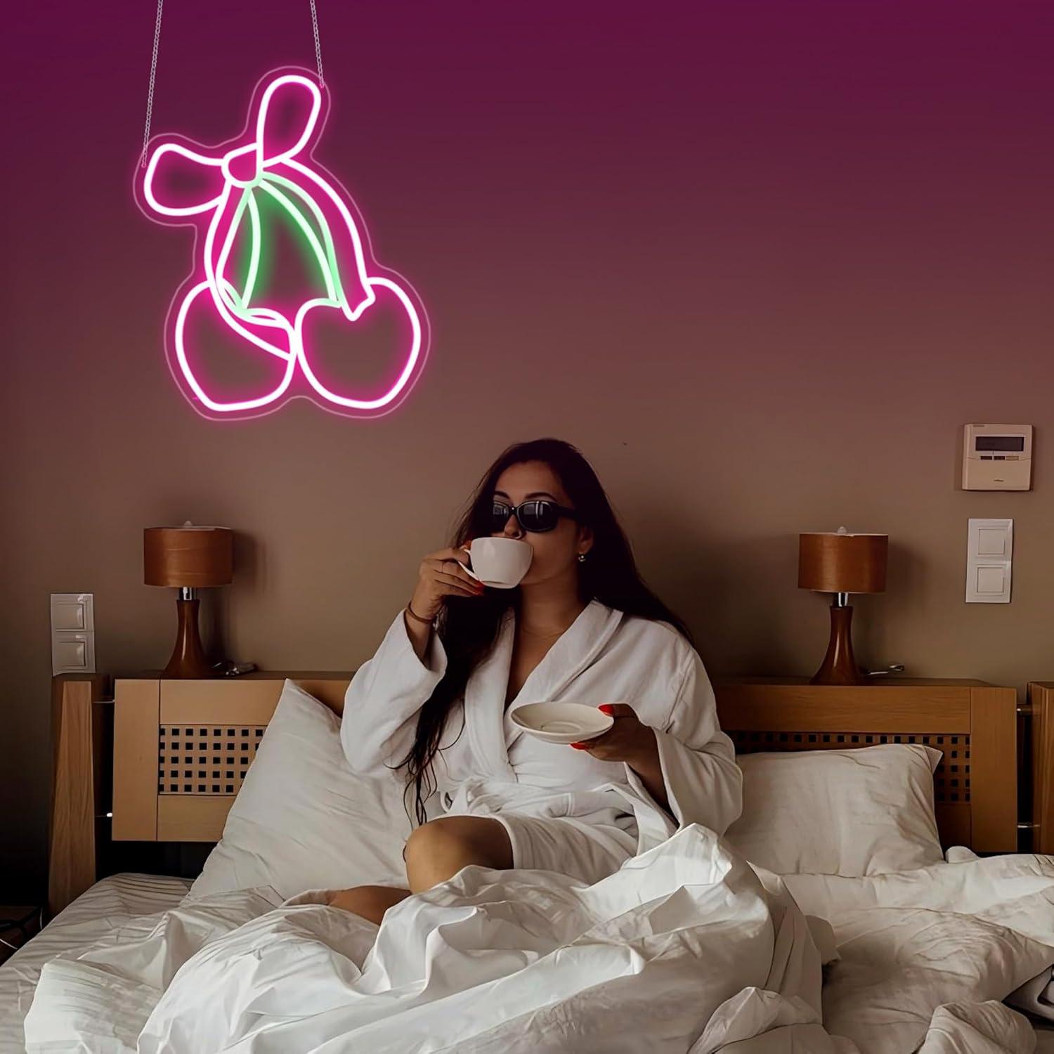 Kirschschleifen-Neonschild USB – Gaming Accessories Shop Bewertung und Preis